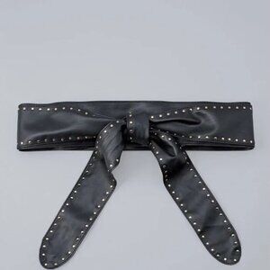 White House Black Market Silver and Black Beaded Cumerbund Stretch Belt White House Black Market Silver and Black Beaded Cumerbund  main image 4